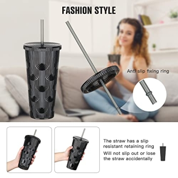 Stylish BLING NEW 24oz Tumbler with Lid and Straw