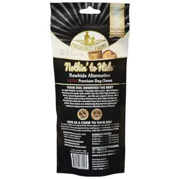Fieldcrest Farms Nothing to Hide Natural Rawhide Alternative 3'' Knotted Bones for Dogs - Easily Digestible Premium Dog Chews - Ultimate Bones for Small Dogs - Great for Dental Health 12 Count