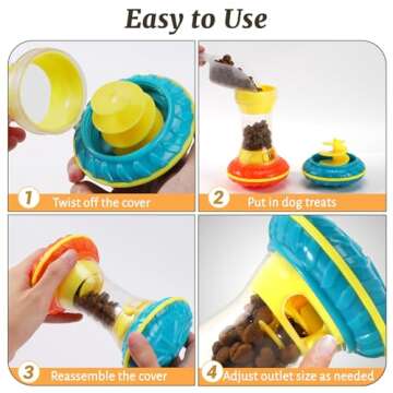 MateeyLife Treat Dispensing Dog Toys, Dog Treat Toy, Dog Enrichment Toys for Large Dogs, Interactive Dog Toys for Small Dogs, Dog Puzzles for Smart Dogs, Dog Toys to Keep Them Busy & Mental Stimulated