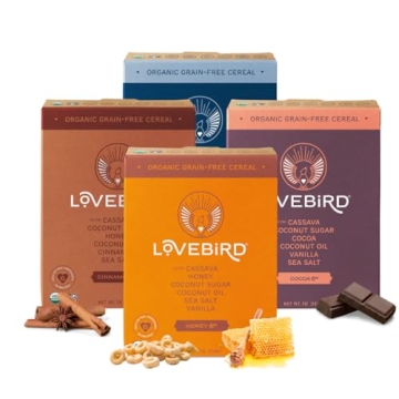 Lovebird Gluten Free Cereal - Organic, Paleo, Keto Friendly Healthy Snacks