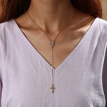 QLUYCKW Cross Pendant Necklace - Trendy Faith Jewelry
