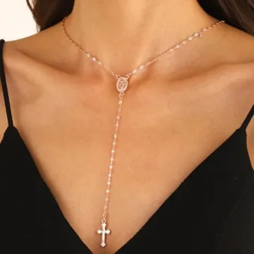 QLUYCKW Cross Pendant Necklace - Trendy Faith Jewelry