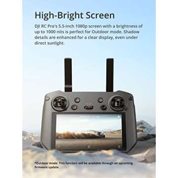 DJI RC Pro, High-Performance Remote Controller for DJI Mavic 3 Pro and More, High-Bright 1080p Screen, 15 km Transmission Range, Ideal for Outdoor Use Aerial Photography