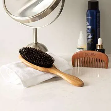 Dovahlia Boar Bristle Brush Set for Healthy Hair