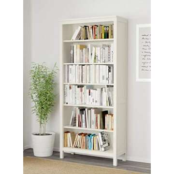 Hemnes IKEA Bookcase, White stain35 3/8x77 1/2 " Shelf