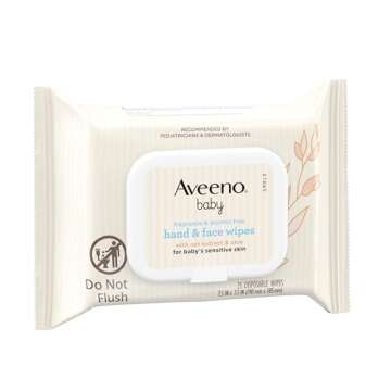 Aveeno Baby Fragrance Free Hand & Face Wipes for Sensitive Skin