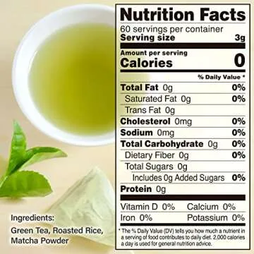 Genmaicha Green Tea with Matcha - Low Caffeine Japanese Tea