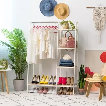 IRIS USA Clothes Rack Elegant Storage Solution Untangle Clutter