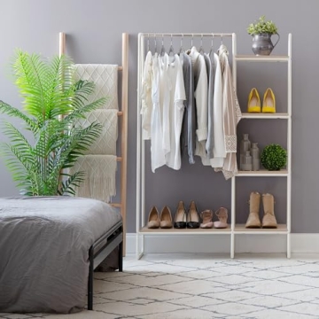 IRIS USA Clothes Rack Elegant Storage Solution Untangle Clutter