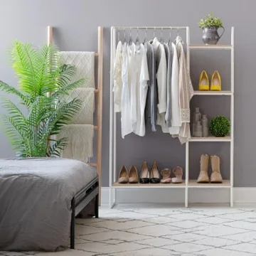 IRIS USA Clothes Rack Elegant Storage Solution Untangle Clutter