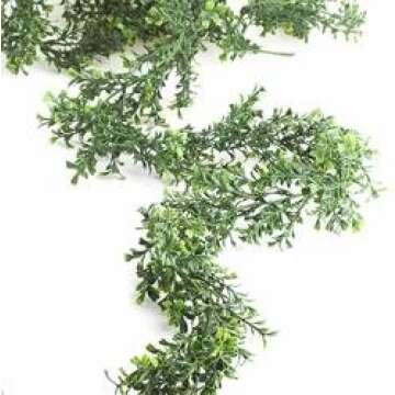 Factory Direct Craft Artificial Green Boxwood Garland - 9 Feet Long