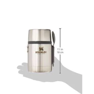 Stanley Classic Legendary Vacuum Insulated Food Jar 18 oz – Stainless Steel, Naturally BPA-free Container – Keeps Food/Liquid Hot or Cold for 12 Hours – Leak Resistant, Easy Clean