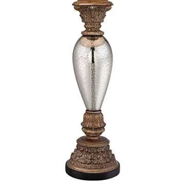 Barnes and Ivy Alsace 32 1/2" Tall Large Traditional End Table Lamp Gold Silver Mercury Glass Single Living Room Bedroom Bedside Nightstand House Office Home Reading Kitchen Entryway Console Family