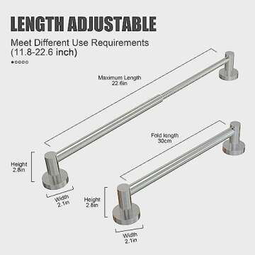 Honmein Adjustable Towel Bar - Stylish and Durable