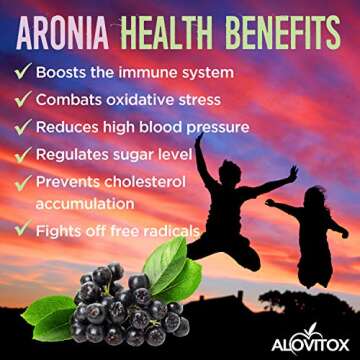 Alovitox Aronia Berry Powder | Antioxidant-Dense Juice Superfood with Dietary Fiber, Vitamins, Calcium, Iron, Boosts Immune System & Reduces Blood Pressure | RAW, Vegan, Non-GMO, Gluten-Free | 16 oz