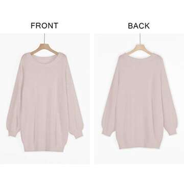 Meenew Women's Furry Pullover Sweater Dress - Stylish Comfort