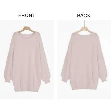 Meenew Women's Furry Pullover Sweater Dress - Stylish Comfort