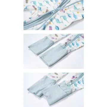 Soft Bamboo Baby Pajamas with Mittens and Feet Cuffs