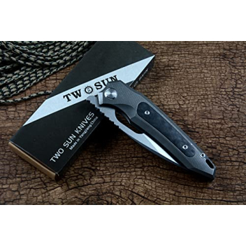 TwoSun TS382 Pocket Knife with 14C28N Steel Blade