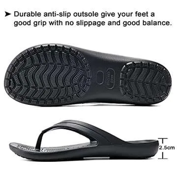 Temi Women's Flip Flops - Comfortable Summer Sandals