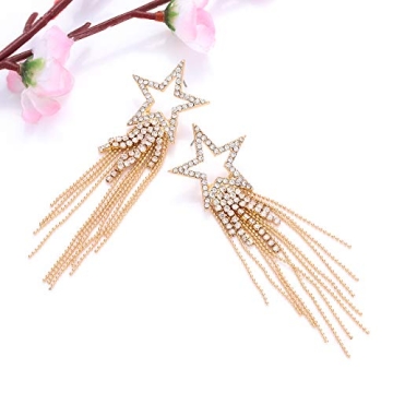 Stylish Women’s Alloy Tassel Star Earrings for All Occasions