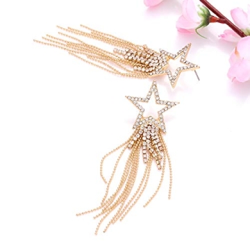 Stylish Women’s Alloy Tassel Star Earrings for All Occasions