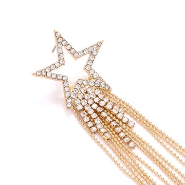 Stylish Women’s Alloy Tassel Star Earrings for All Occasions