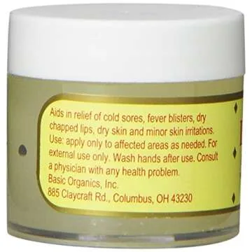 Basic Brands L-Lysine Ointment, Cold Sore Fever Blister Relief, Soothes Chapped Lips and Dry Skin, Goes on Clear, 0.875 oz (Pack of 1)