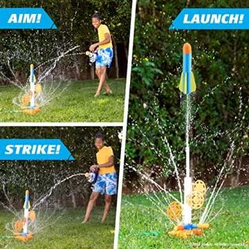 NERF Super Soaker SkyBlast Target Sprinkler for Kids Outdoor Play – Summer Water Games
