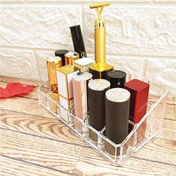 Tasybox Acrylic Lipstick Organizer - Clear Display Case