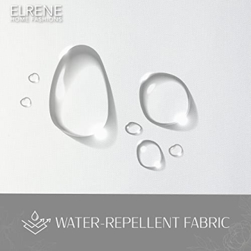 Elrene Home Fashions Matine Weatherproof Tab-Top Indoor/Outdoor Solid Color Curtain Panel for Porch, Pergola, Patio, Deck, 52”W x 84”L, White