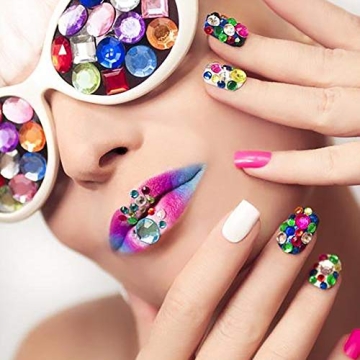 Enjonar 586pcs Jewels Stickers for Creative Crafts