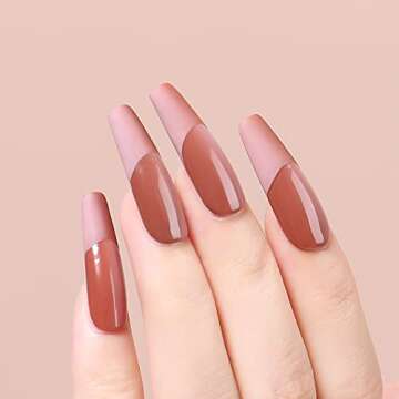 AIMEILI Nude Brown Gel Polish Set of 12 - Perfect for Gifting