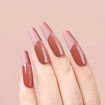AIMEILI Nude Brown Gel Polish Set of 12 - Perfect for Gifting