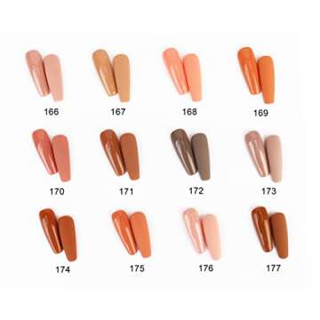 AIMEILI Nude Brown Gel Polish Set of 12 - Perfect for Gifting