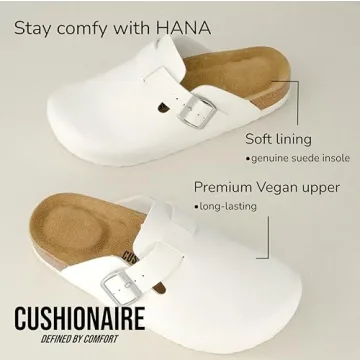 CUSHIONAIRE Hana Women’s Vegan Clogs | Comfy Summer Shoes