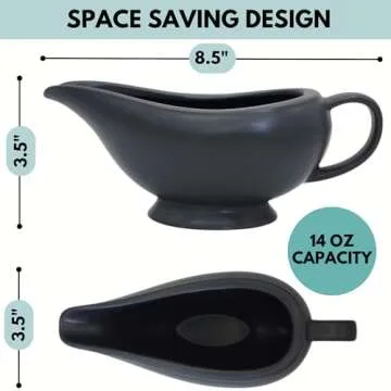 Elegant Ceramic Gravy Boat - Perfect for Dining