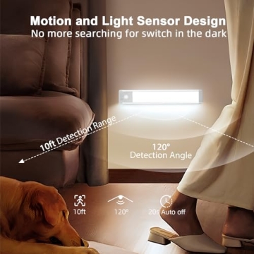 Rechargeable Motion Sensor Under Counter Lights – Pack of 3