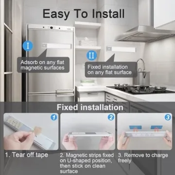 Rechargeable Motion Sensor Under Counter Lights – Pack of 3