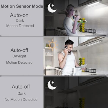 Rechargeable Motion Sensor Under Counter Lights – Pack of 3