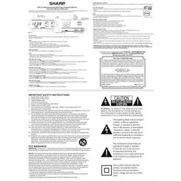 Sharp Digital Alarm Clock with Power Outlets and USB Port