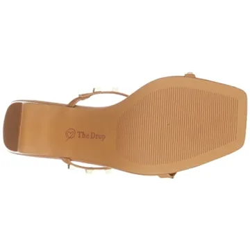 Avery Square Toe Heeled Sandal by The Drop - Stylish Comfort