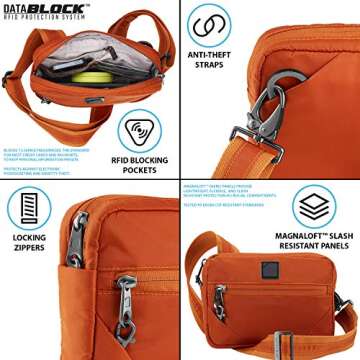 Lewis N. Clark Women's Secura Anti-Theft Commuter Shoulder Bag, Ember