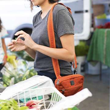 Lewis N. Clark Women's Secura Anti-Theft Commuter Shoulder Bag, Ember