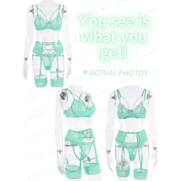 Kaei&Shi Sexy Garter Belt Lingerie Set for Women