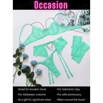 Kaei&Shi Sexy Garter Belt Lingerie Set for Women