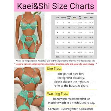 Kaei&Shi Sexy Garter Belt Lingerie Set for Women