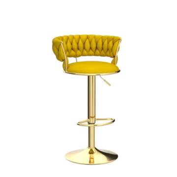 Kakotito Velvet Swivel Bar Stools - Stylish Adjustable Seating