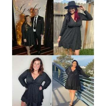 Plus Size Glitter Cocktail Dress for Women 26Plus