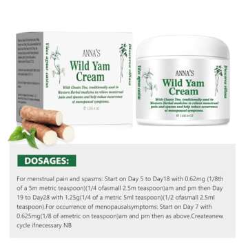 ANNA'S Wild Yam Cream - Organic for Hormone Balance and Menopause Support